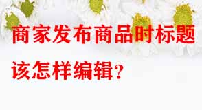 商家發(fā)布商品時(shí)標(biāo)題該怎樣編輯